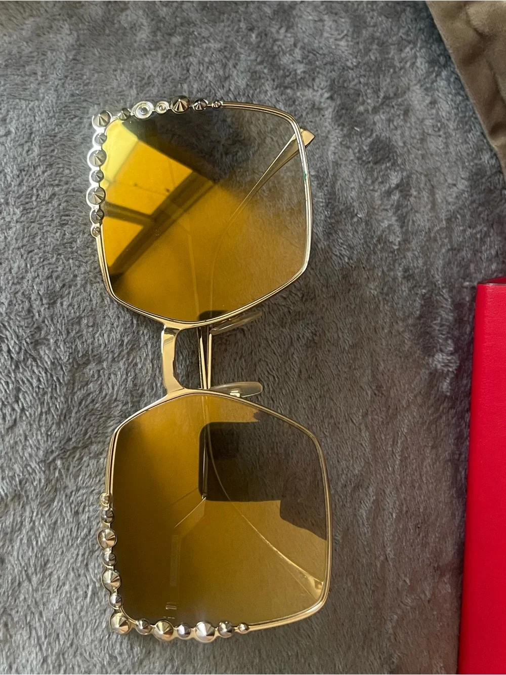 Fendi Gold Frame Women’s Sunglasses with Yellow Gradient Lenses - Picture 9 of 12